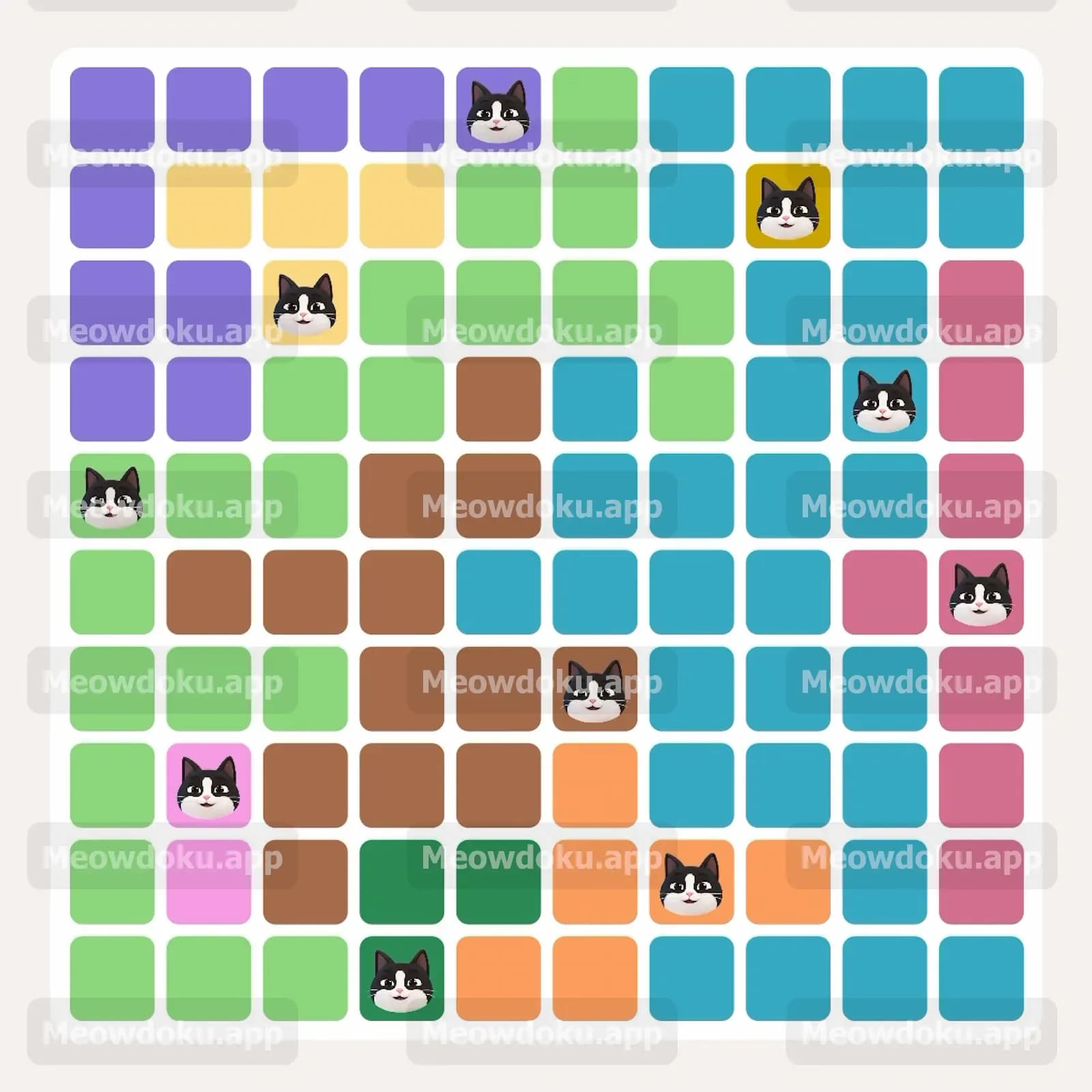 Meowdoku Level 235 Answer, Cheat & Solution