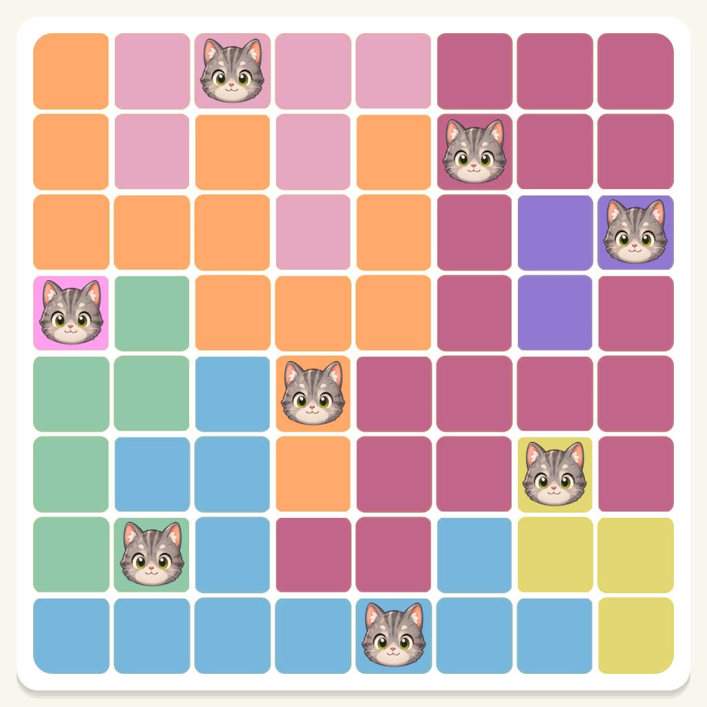 Meowdoku Level 447 Answer, Cheat & Solution