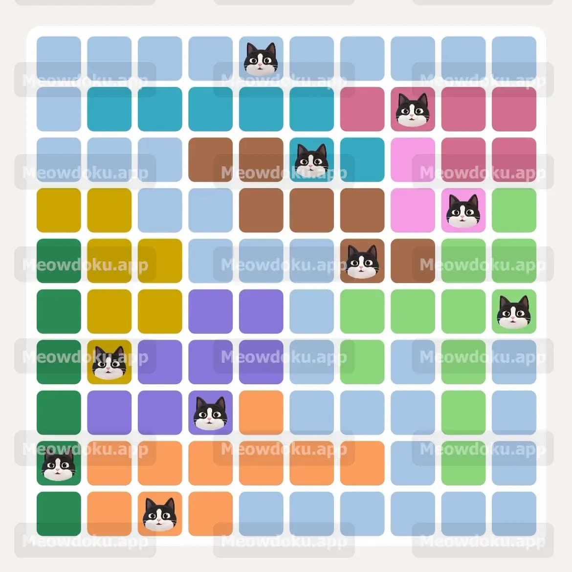Meowdoku Level 136 Answer, Cheat & Solution