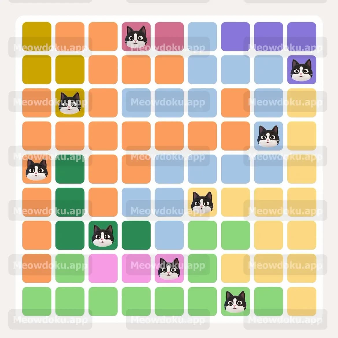 Meowdoku Level 137 Answer, Cheat & Solution