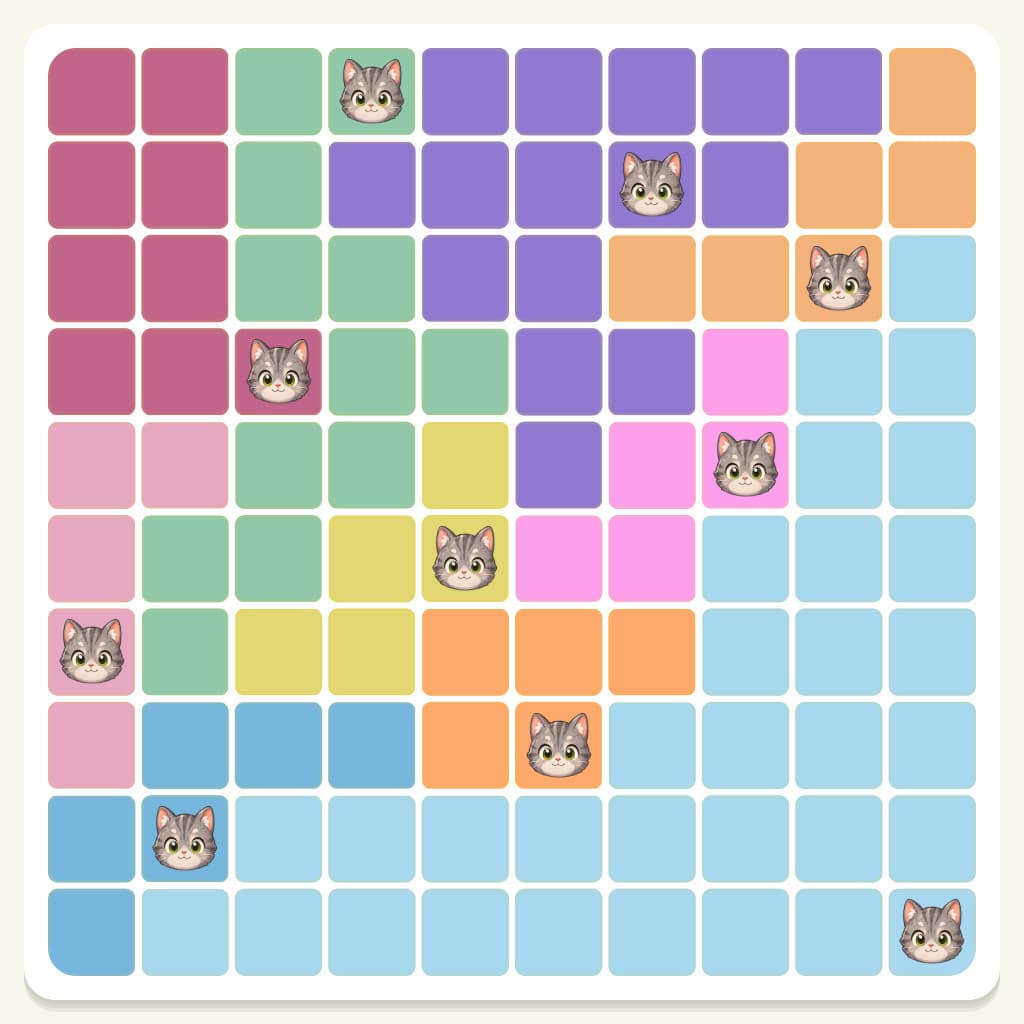 Meowdoku Level 195 Answer, Cheat & Solution