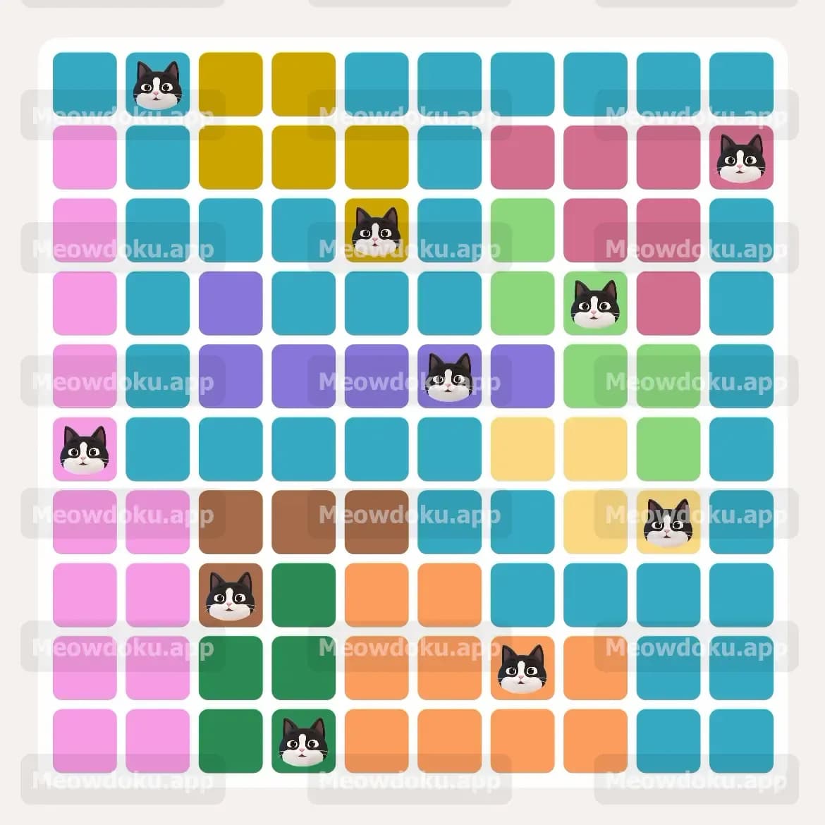 Meowdoku Level 106 Answer, Cheat & Solution
