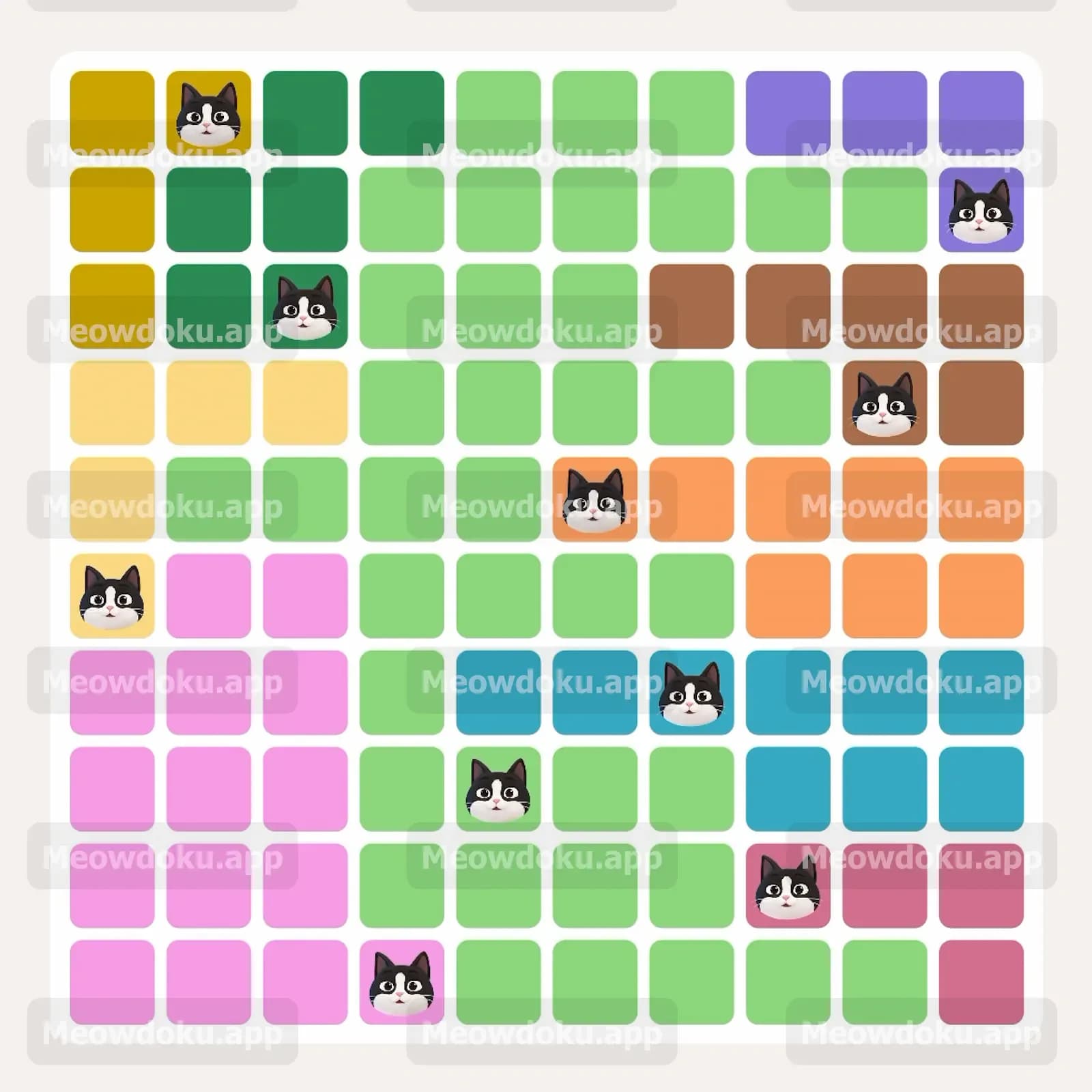 Meowdoku Level 268 Answer, Cheat & Solution
