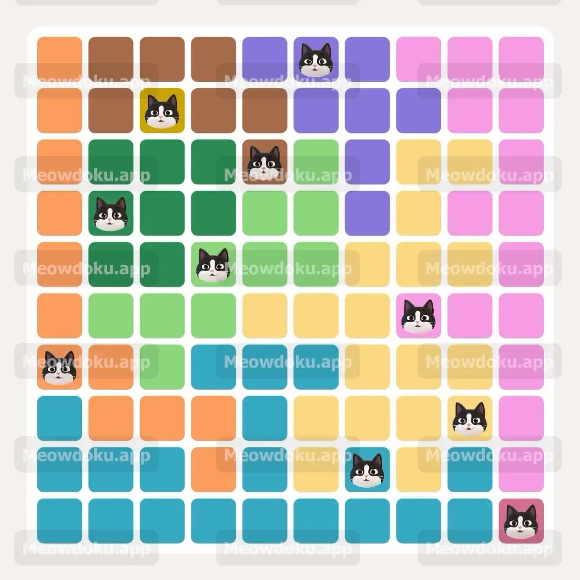 Meowdoku Level 110 Answer, Cheat & Solution