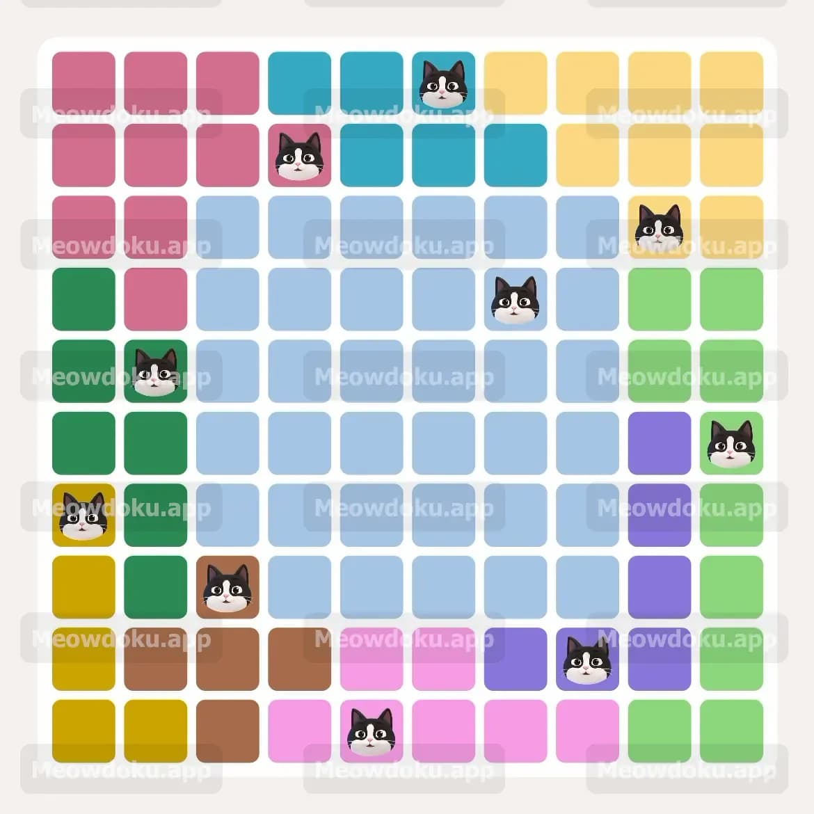 Meowdoku Level 96 Answer, Cheat & Solution