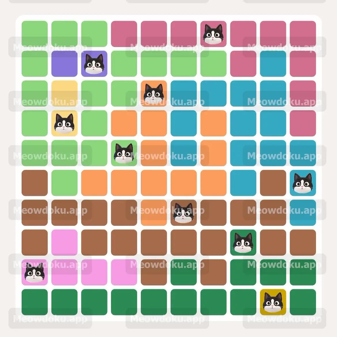 Meowdoku Level 38 Answer, Cheat & Solution