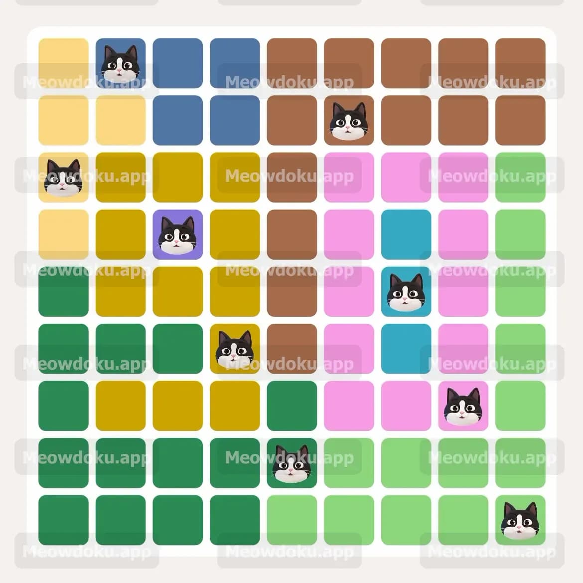 Meowdoku Level 90 Answer, Cheat & Solution