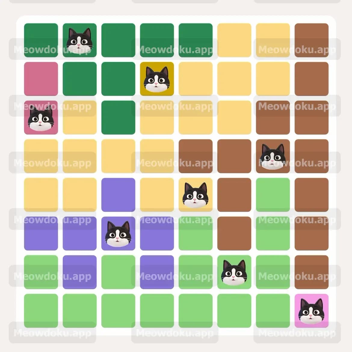 Meowdoku Level 21 Answer, Cheat & Solution