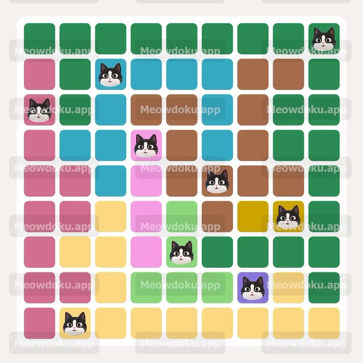 Meowdoku Level 19 Answer, Cheat & Solution