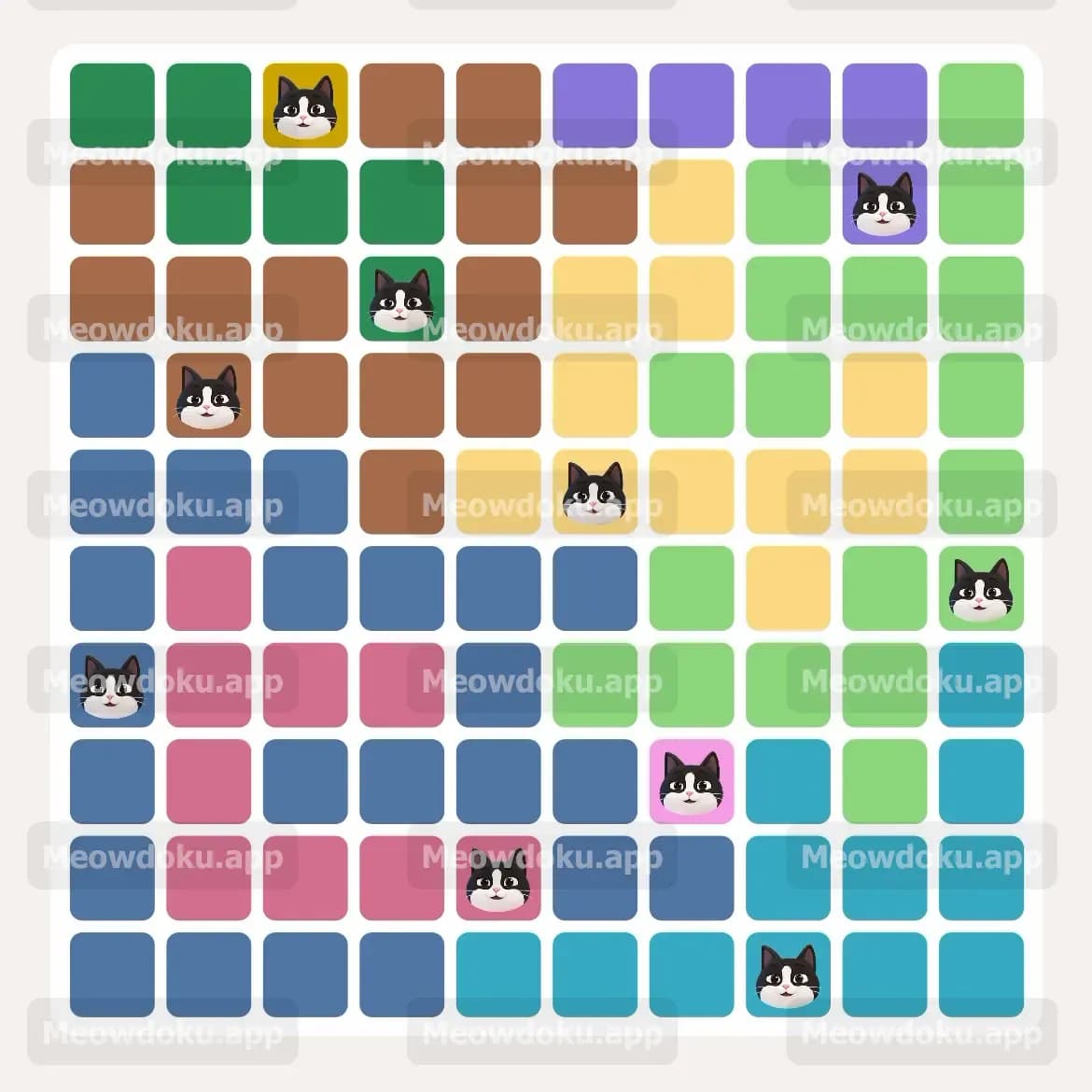 Meowdoku Level 195 Answer, Cheat & Solution