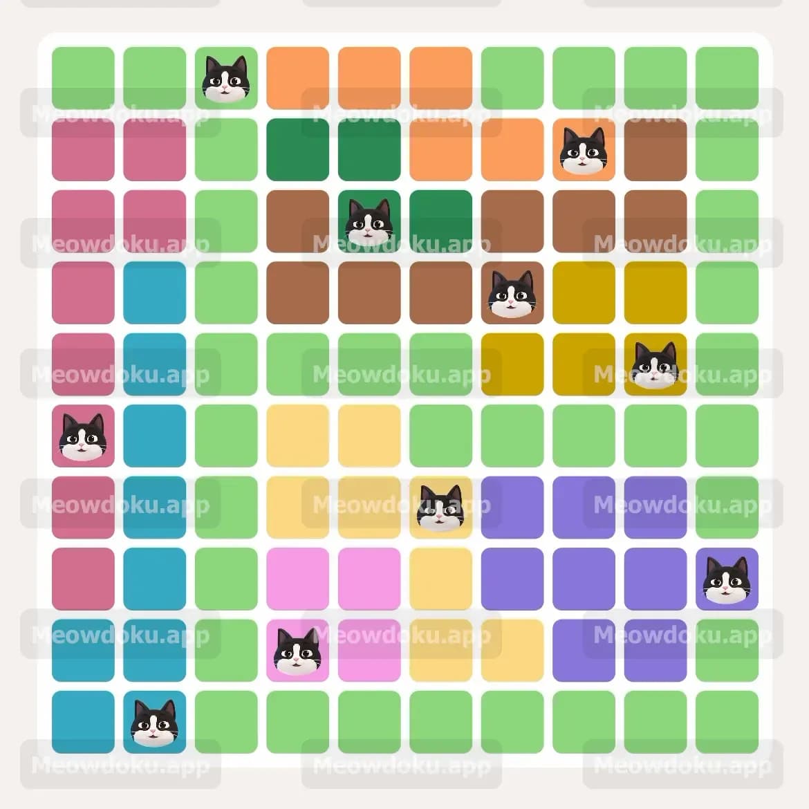 Meowdoku Level 193 Answer, Cheat & Solution