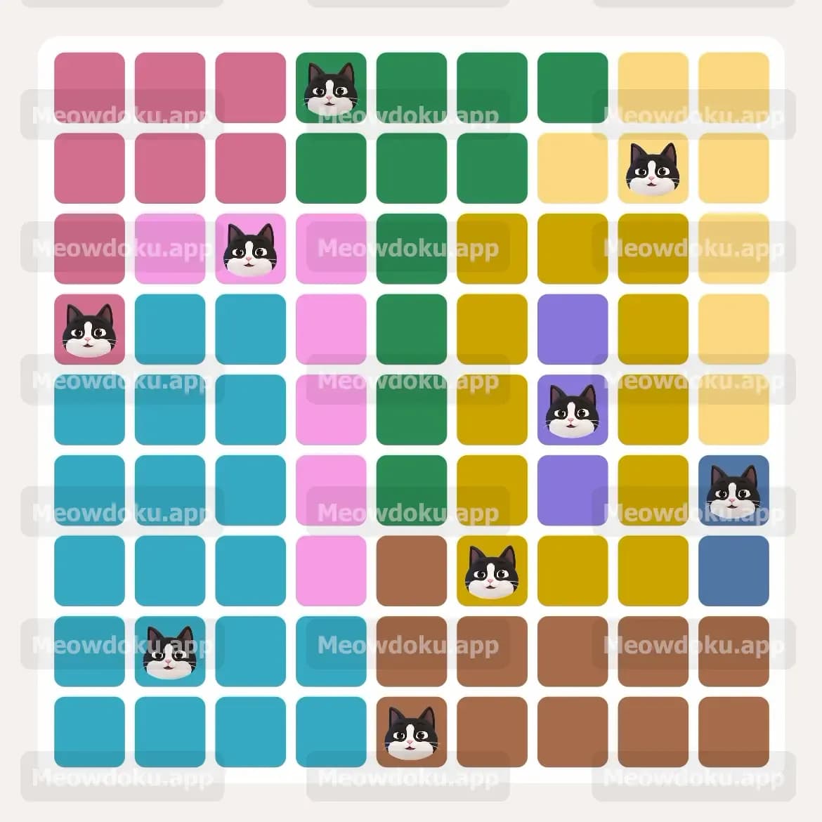 Meowdoku Level 70 Answer, Cheat & Solution