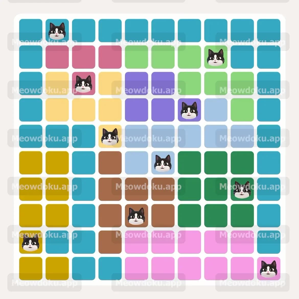 Meowdoku Level 109 Answer, Cheat & Solution