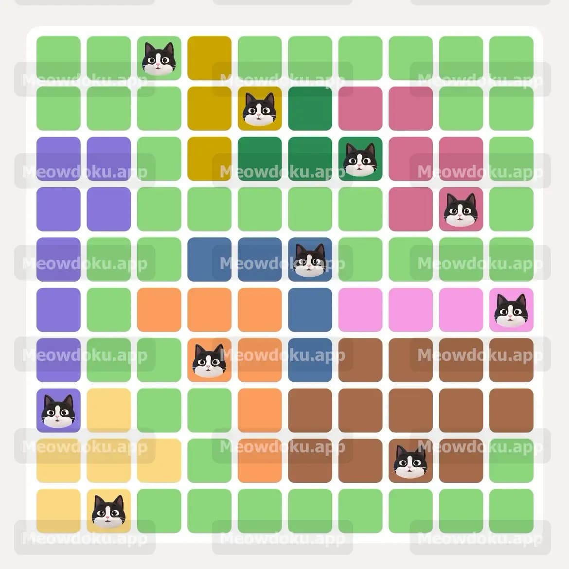 Meowdoku Level 108 Answer, Cheat & Solution