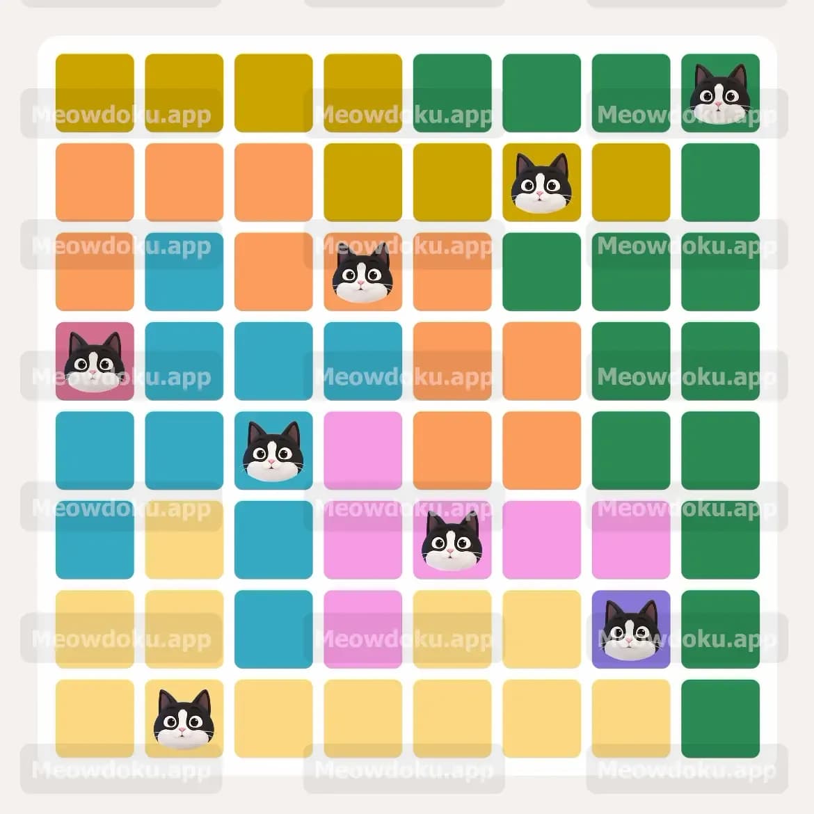 Meowdoku Level 36 Answer, Cheat & Solution