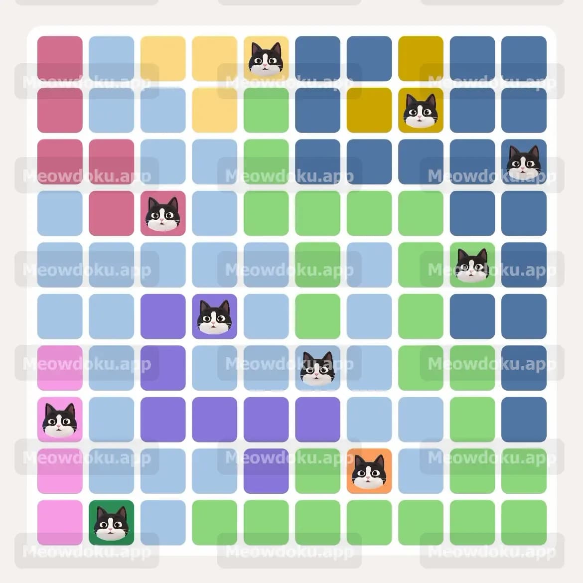 Meowdoku Level 33 Answer, Cheat & Solution