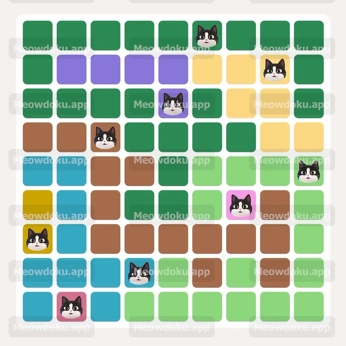 Meowdoku Level 184 Answer, Cheat & Solution