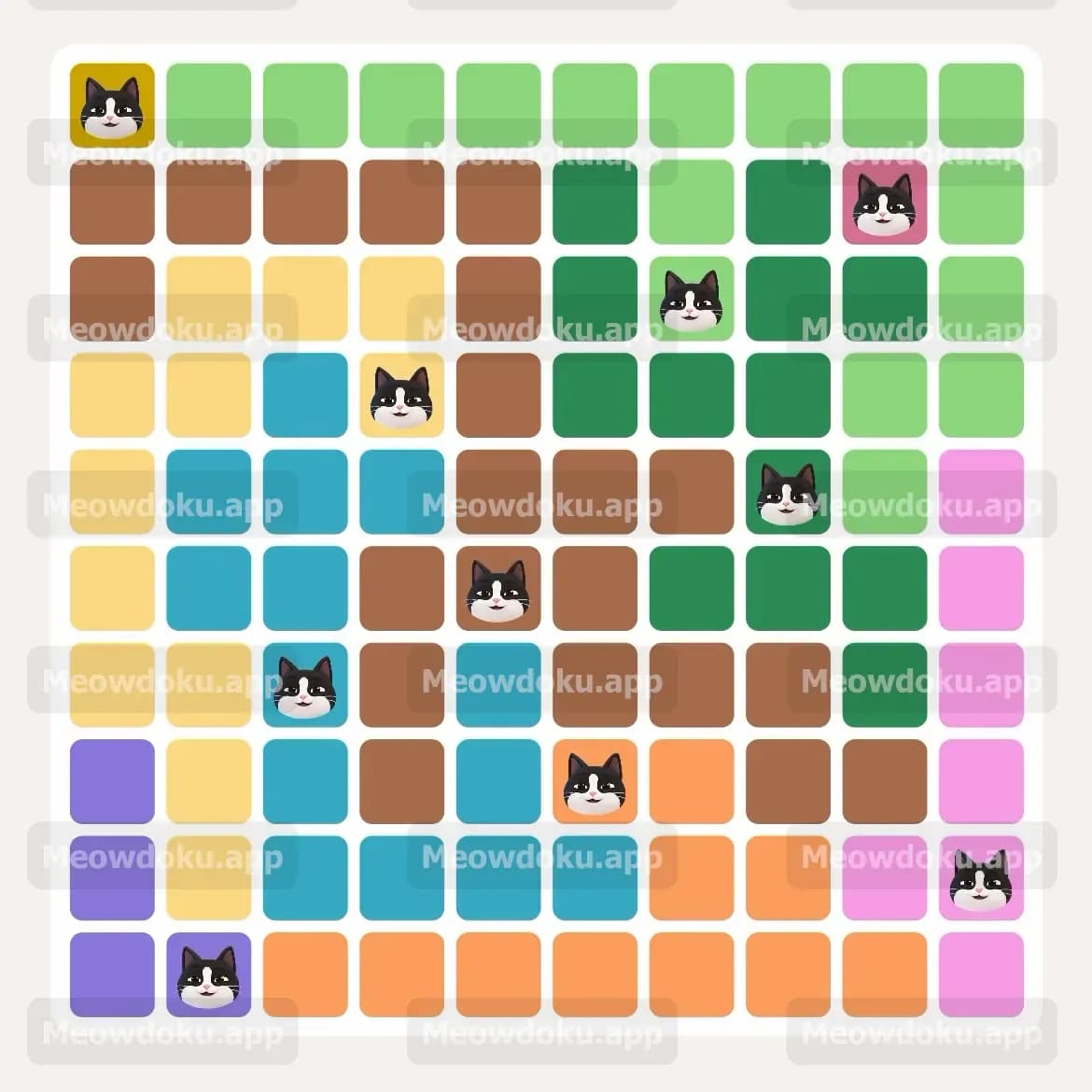 Meowdoku Level 212 Answer, Cheat & Solution