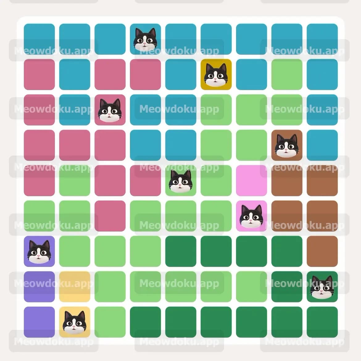 Meowdoku Level 117 Answer, Cheat & Solution
