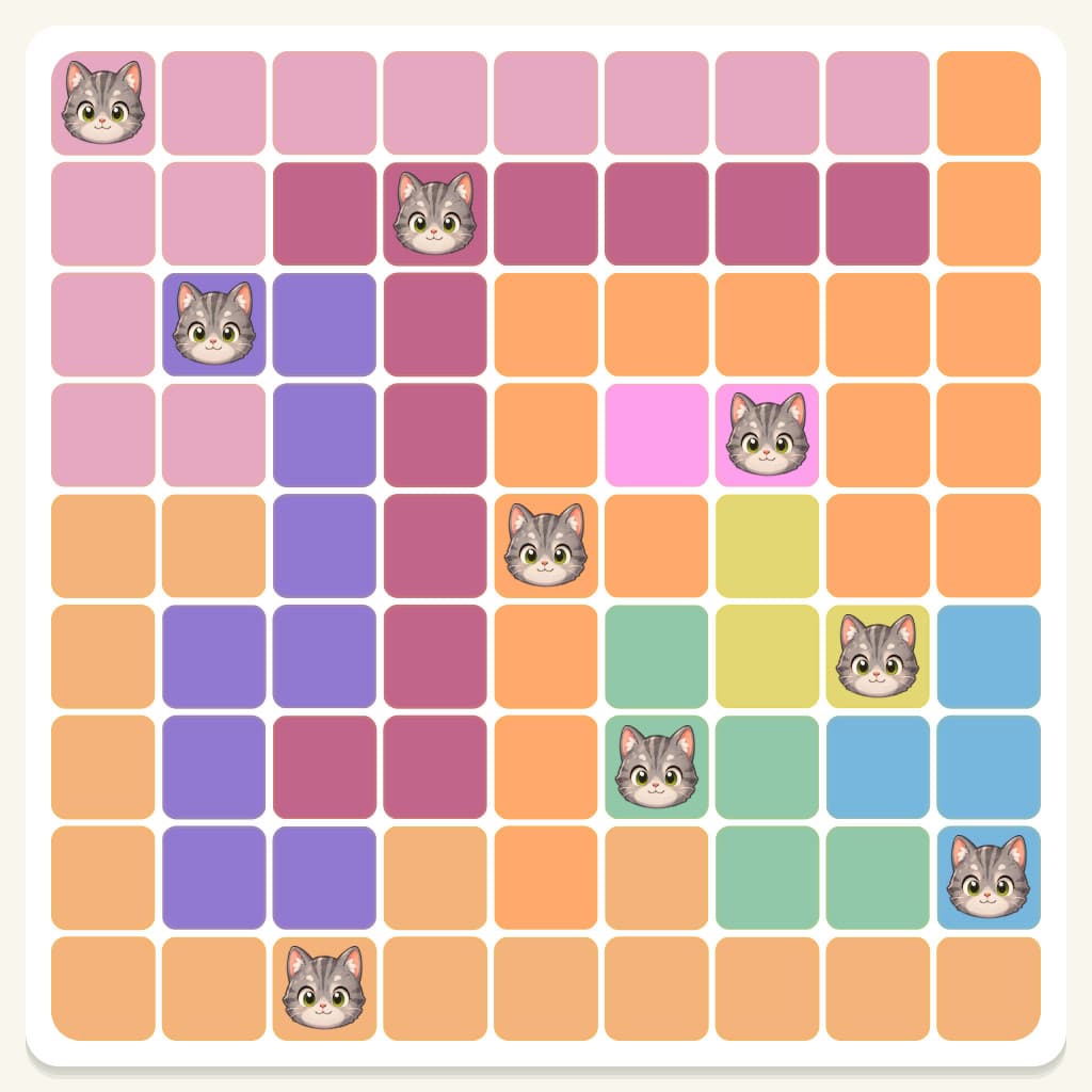 Meowdoku Level 204 Answer, Cheat & Solution