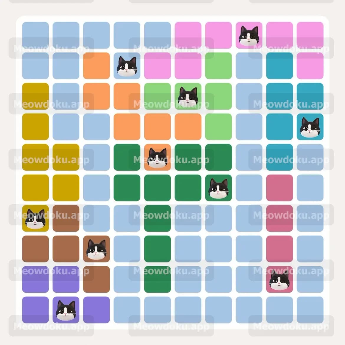 Meowdoku Level 152 Answer, Cheat & Solution