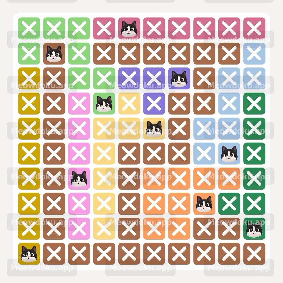 Meowdoku Level 56 Answer, Cheat & Solution