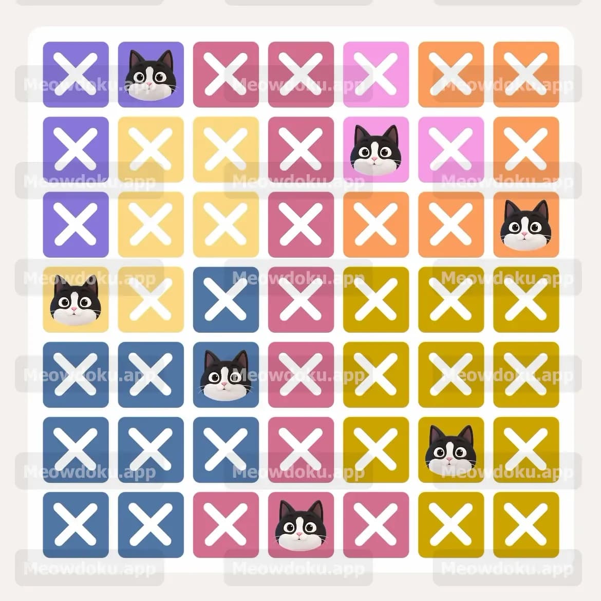 Meowdoku Level 10 Answer, Cheat & Solution