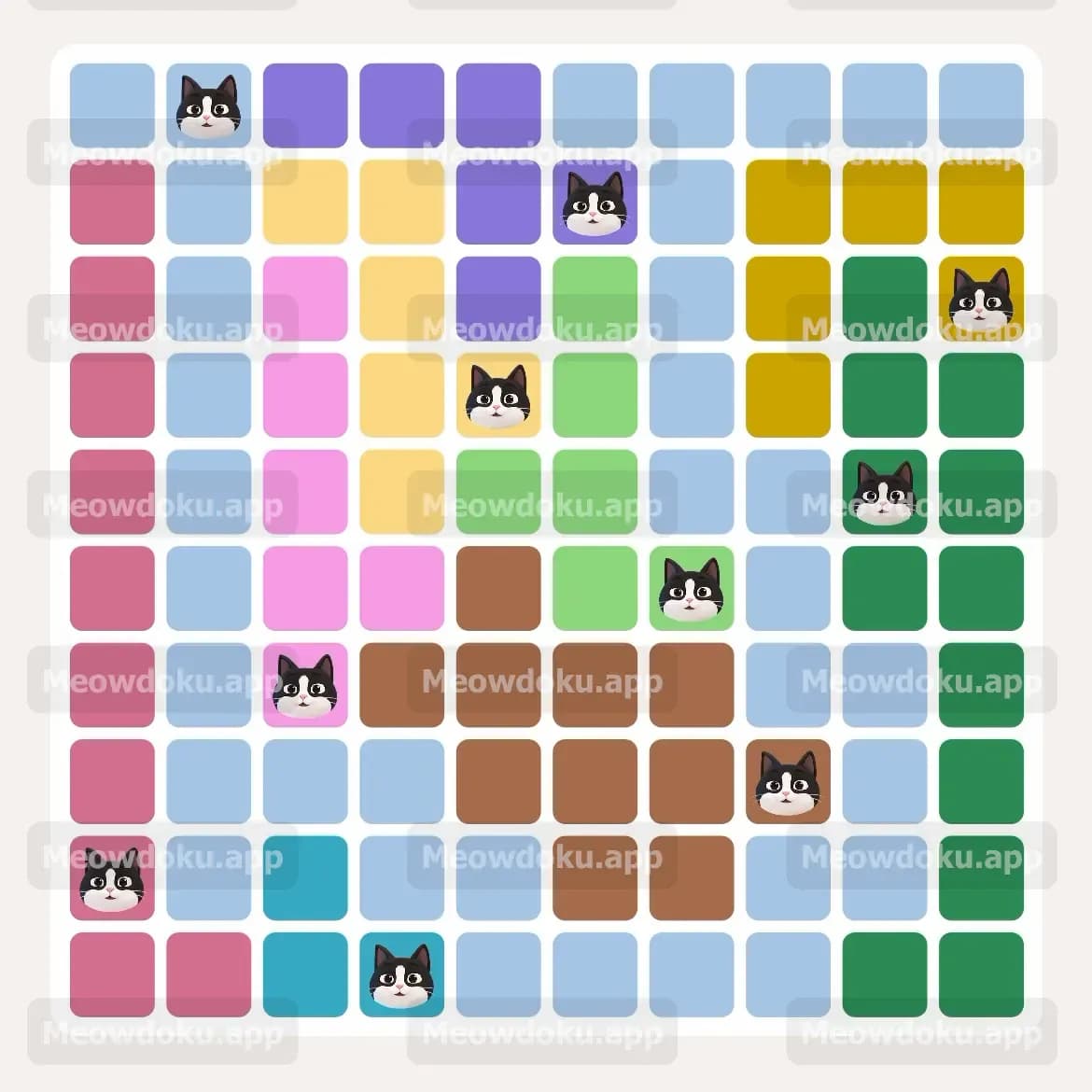 Meowdoku Level 169 Answer, Cheat & Solution