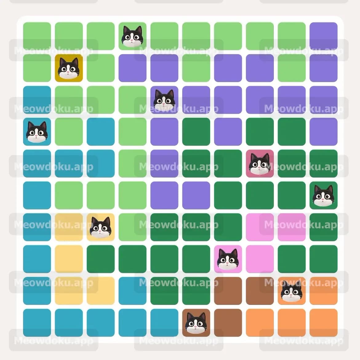 Meowdoku Level 28 Answer, Cheat & Solution
