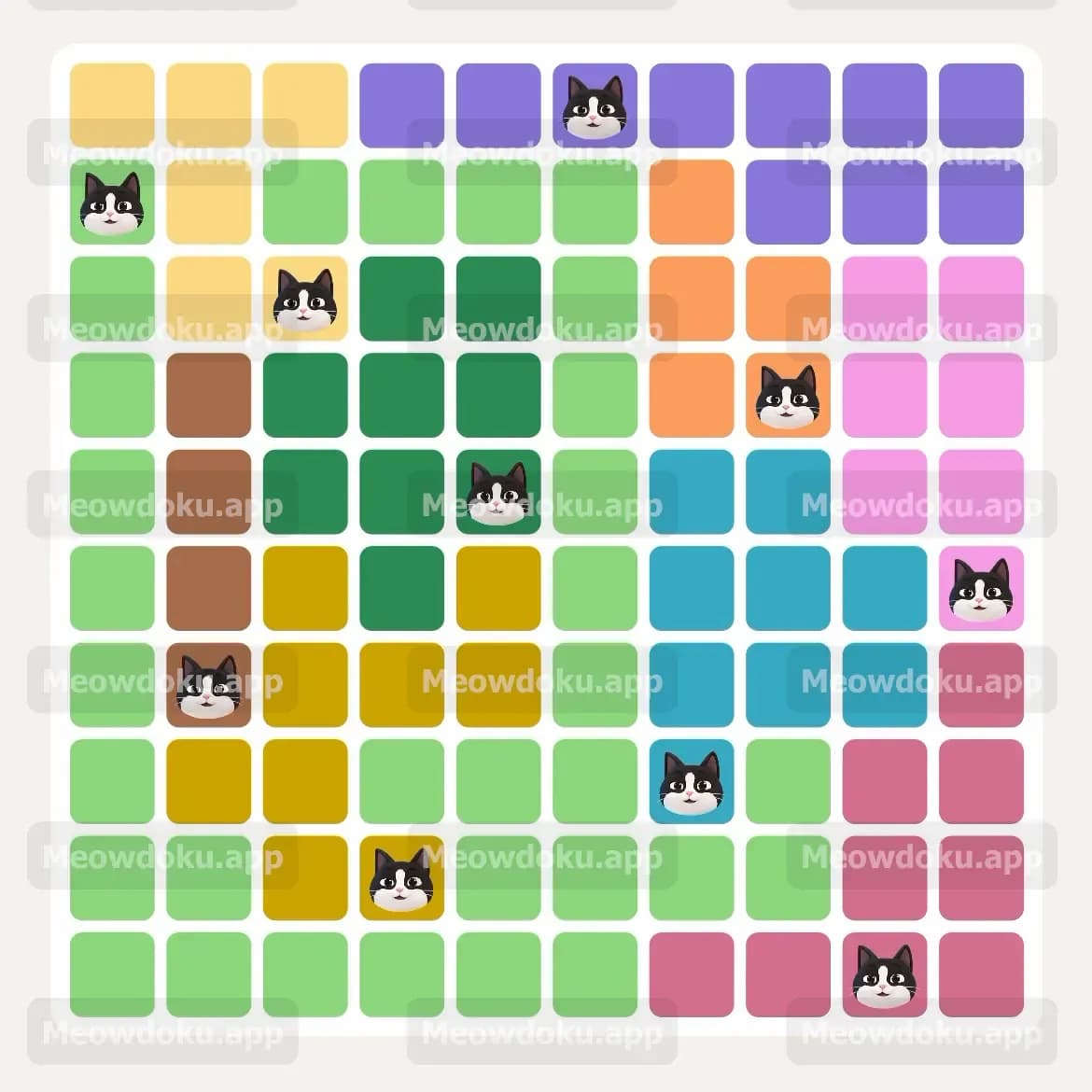 Meowdoku Level 213 Answer, Cheat & Solution