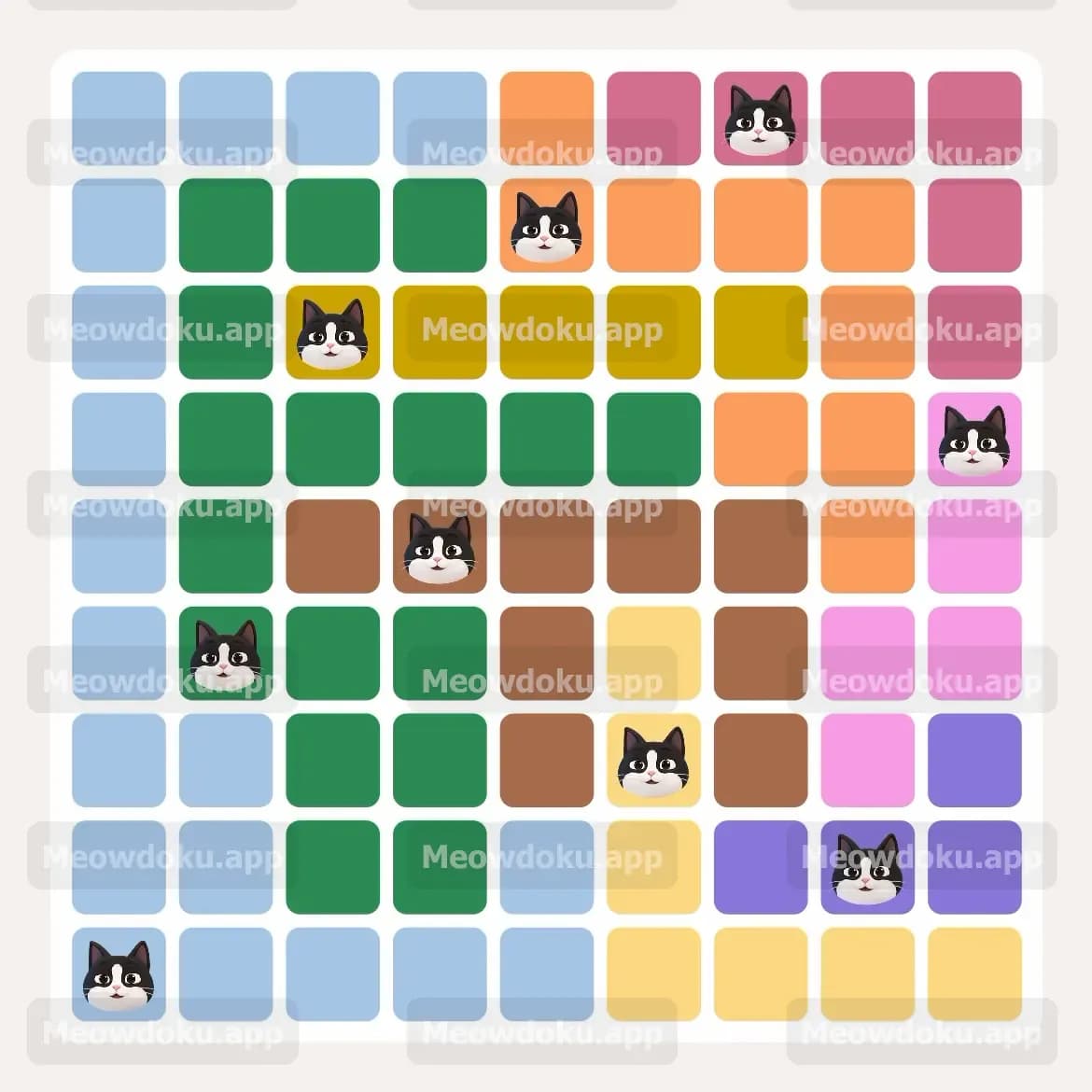 Meowdoku Level 154 Answer, Cheat & Solution