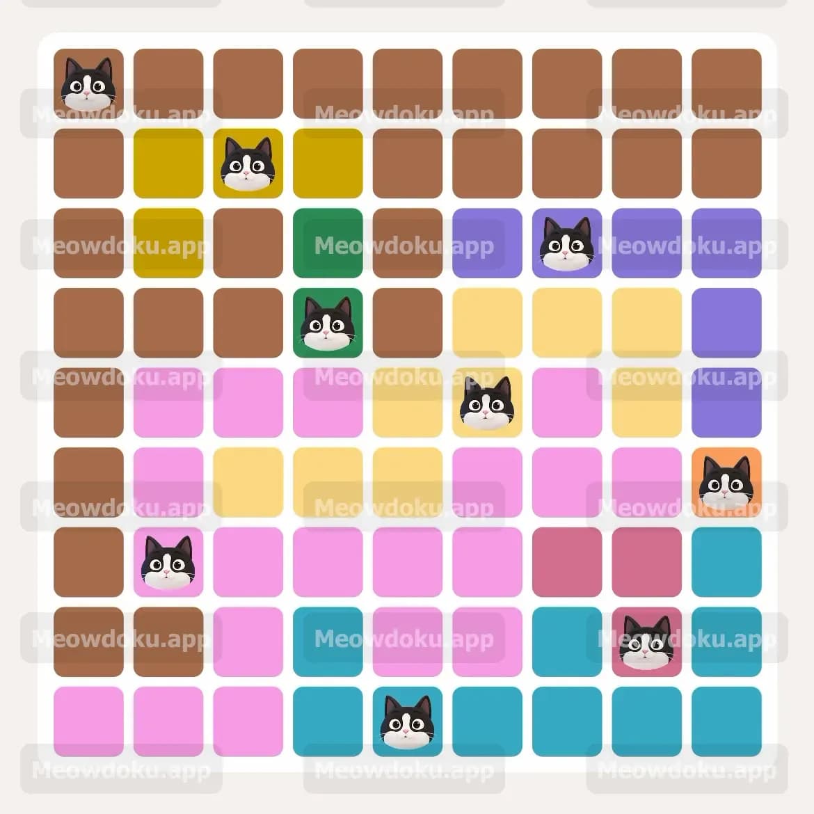 Meowdoku Level 164 Answer, Cheat & Solution