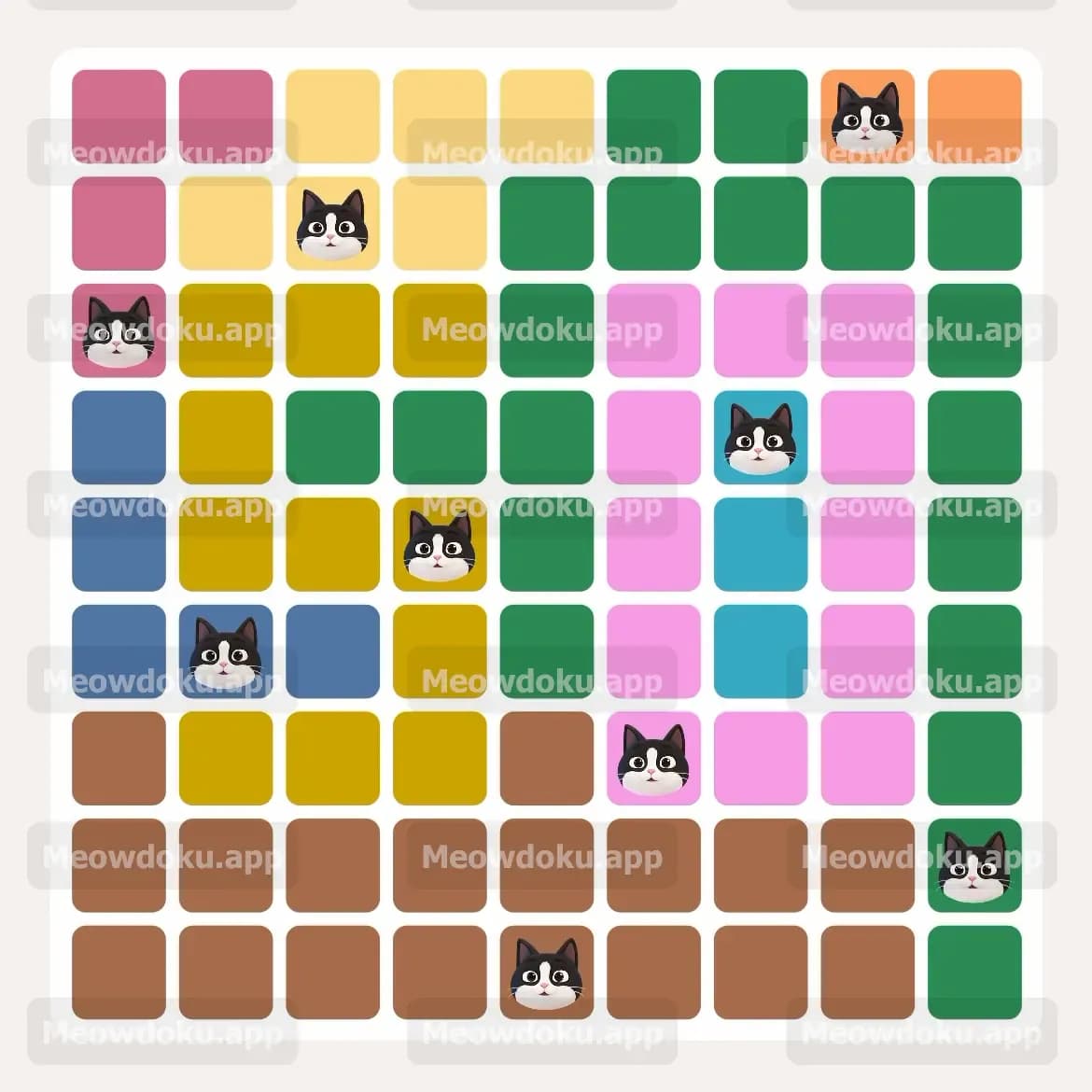 Meowdoku Level 50 Answer, Cheat & Solution