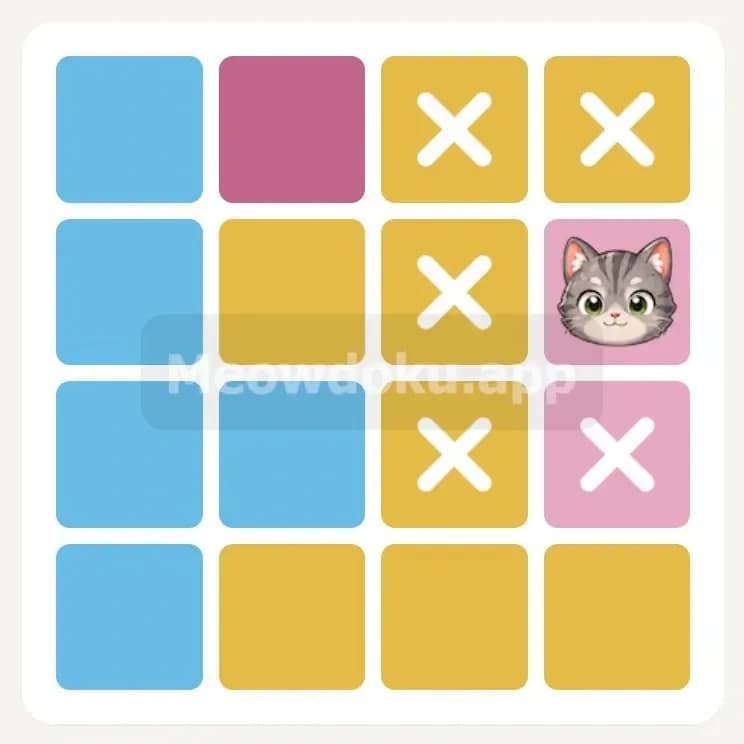 3. 猫同士は斜めでも接触できない