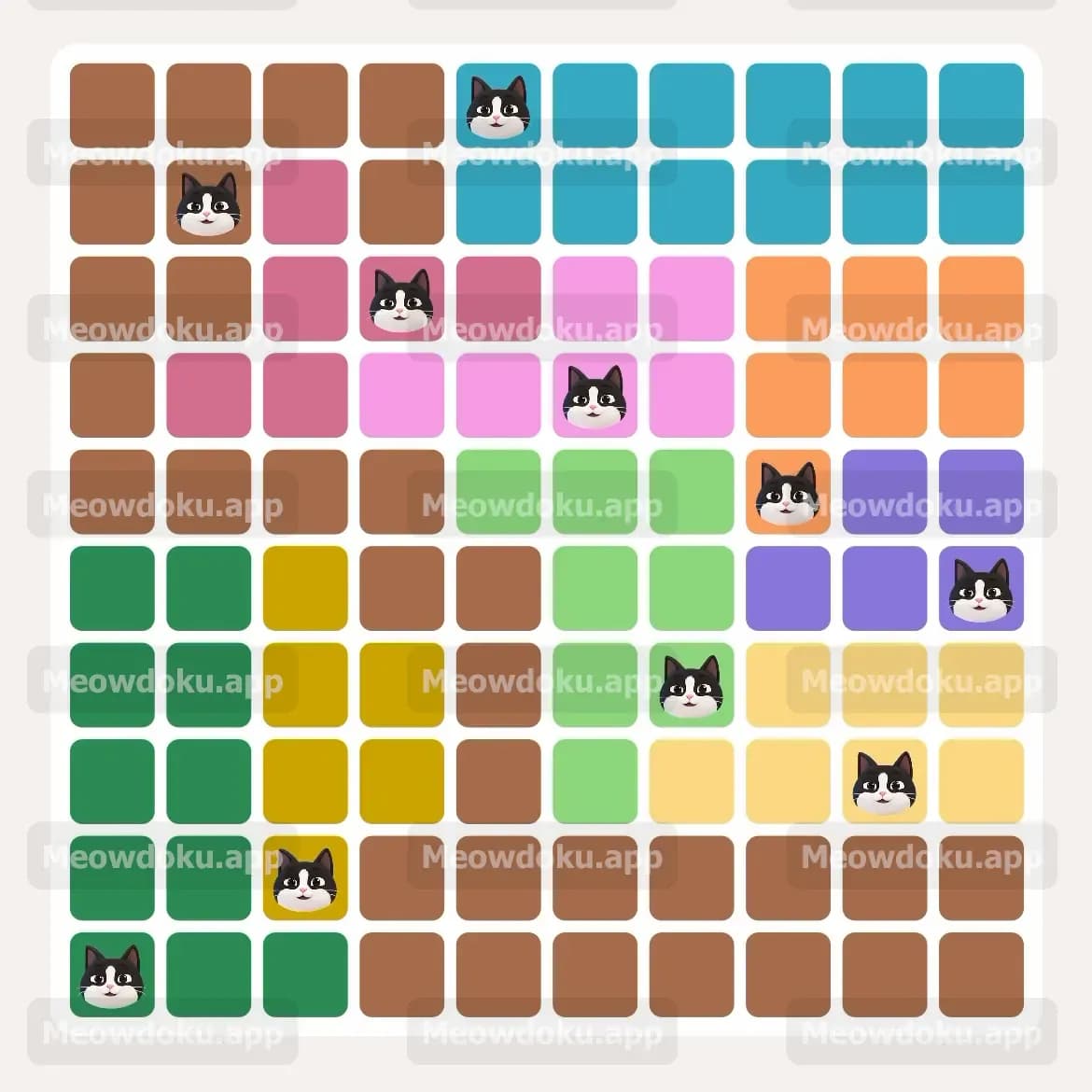 Meowdoku Level 186 Answer, Cheat & Solution