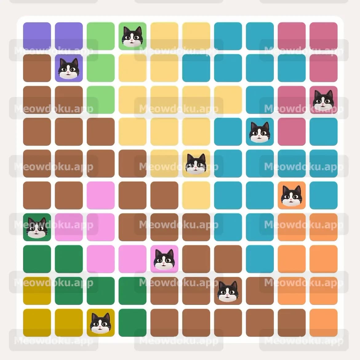 Meowdoku Level 59 Answer, Cheat & Solution