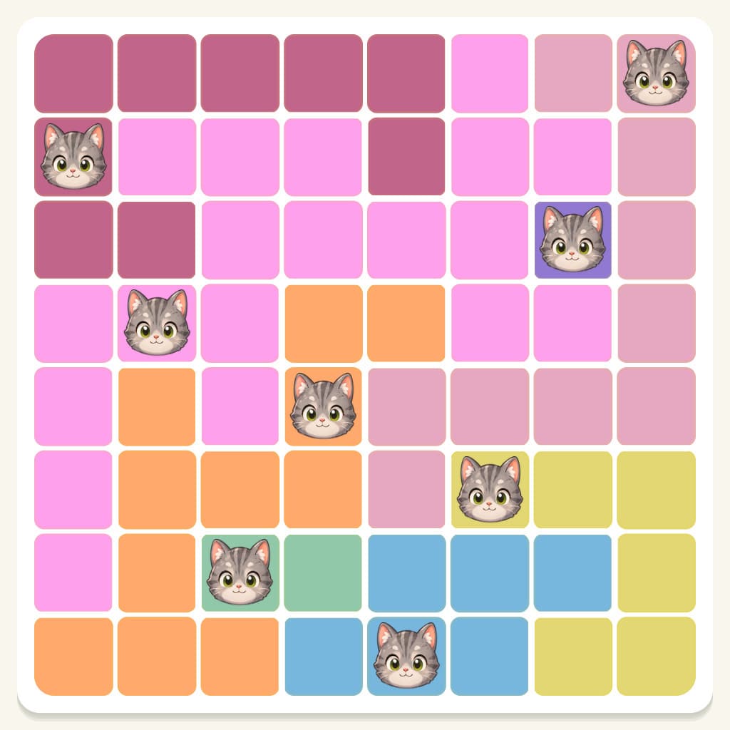 Meowdoku Level 107 Answer, Cheat & Solution
