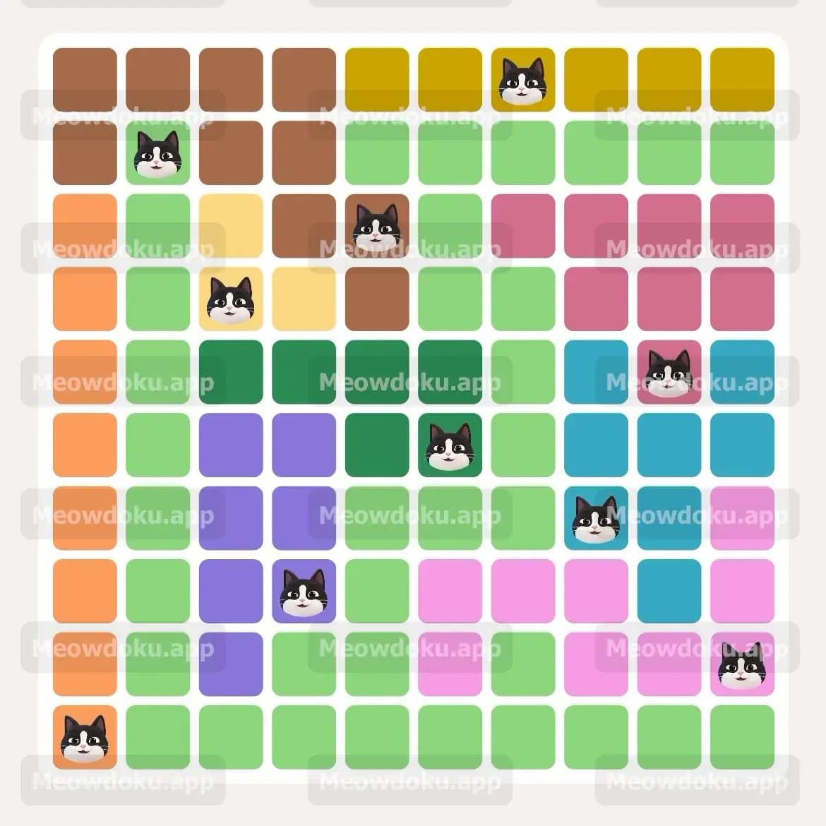 Meowdoku Level 176 Answer, Cheat & Solution