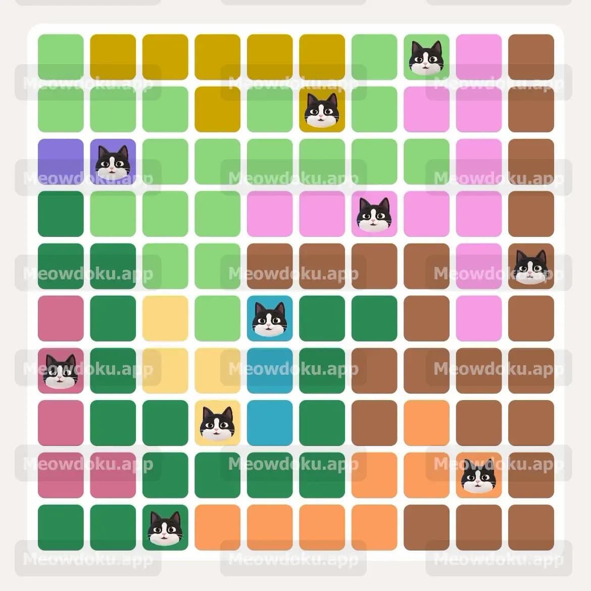 Meowdoku Level 220 Answer, Cheat & Solution