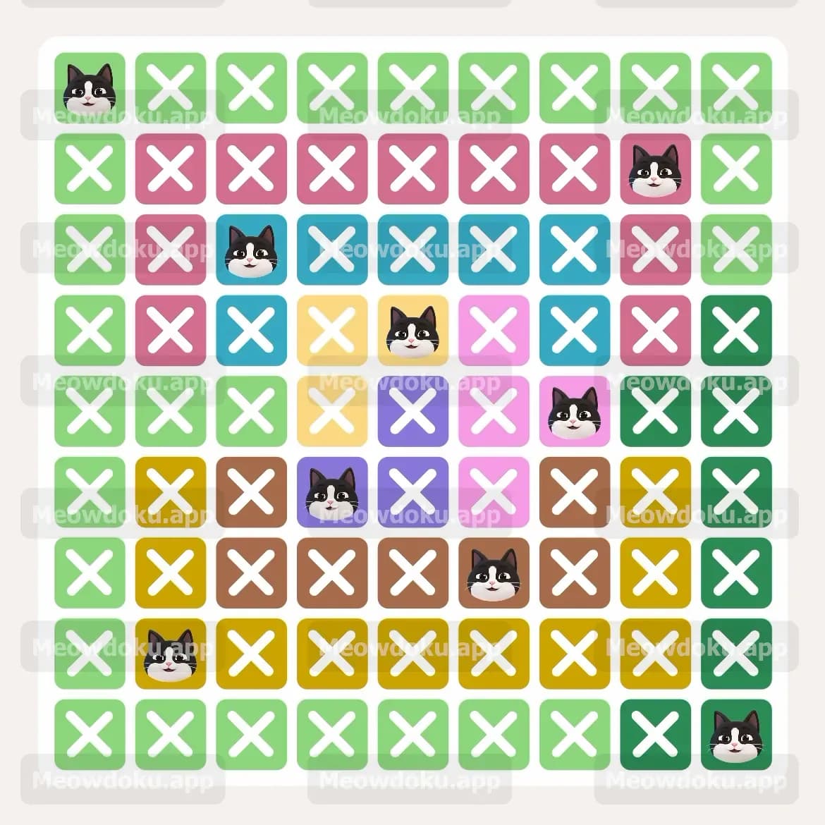 Meowdoku Level 74 Answer, Cheat & Solution