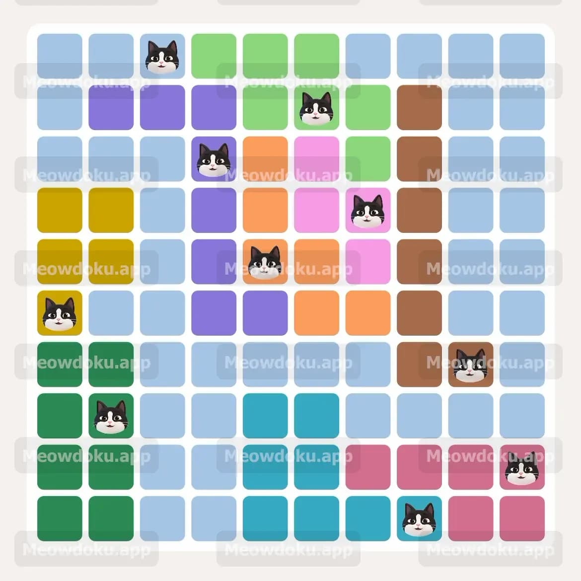 Meowdoku Level 188 Answer, Cheat & Solution