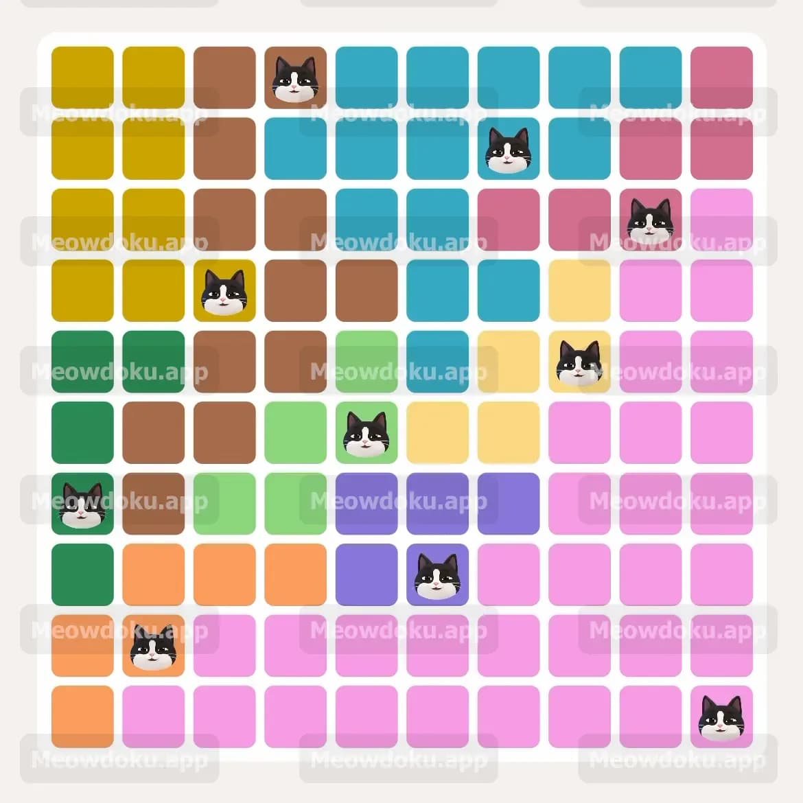 Meowdoku Level 219 Answer, Cheat & Solution