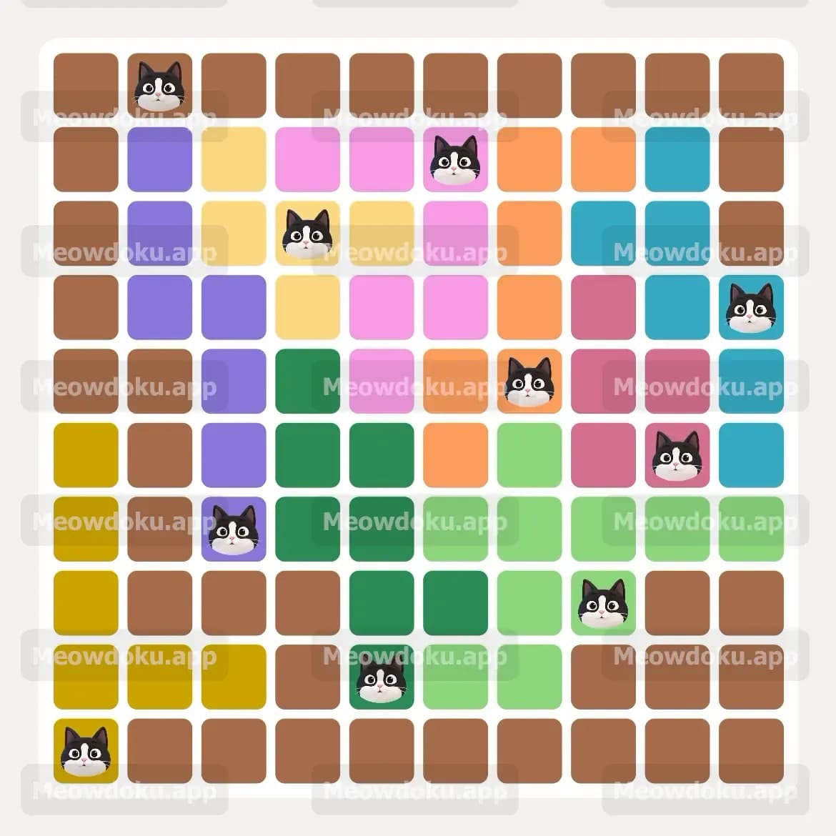 Meowdoku Level 142 Answer, Cheat & Solution