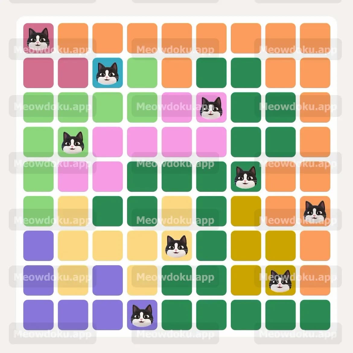 Meowdoku Level 157 Answer, Cheat & Solution