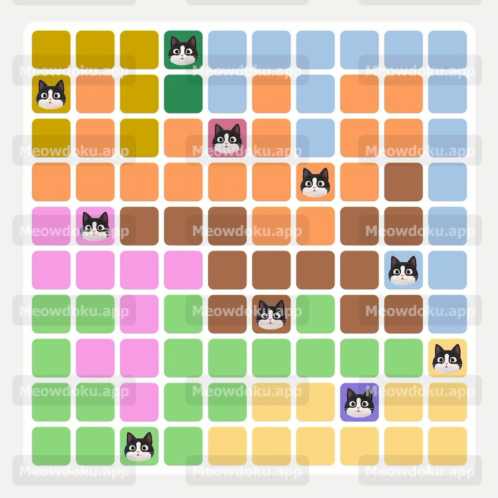 Meowdoku Level 260 Answer, Cheat & Solution