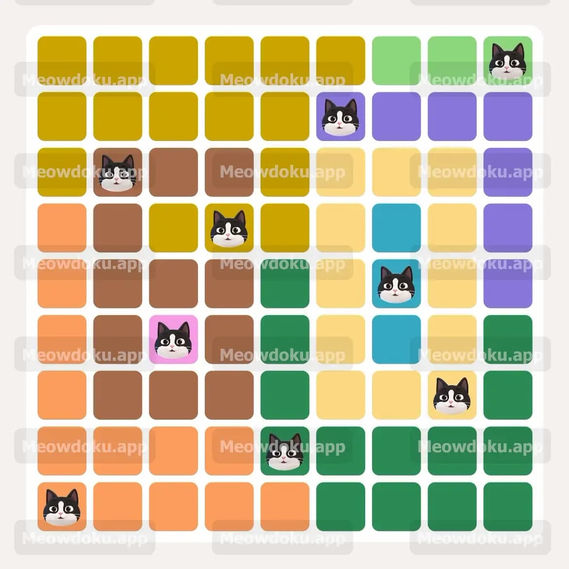 Meowdoku Level 60 Answer, Cheat & Solution