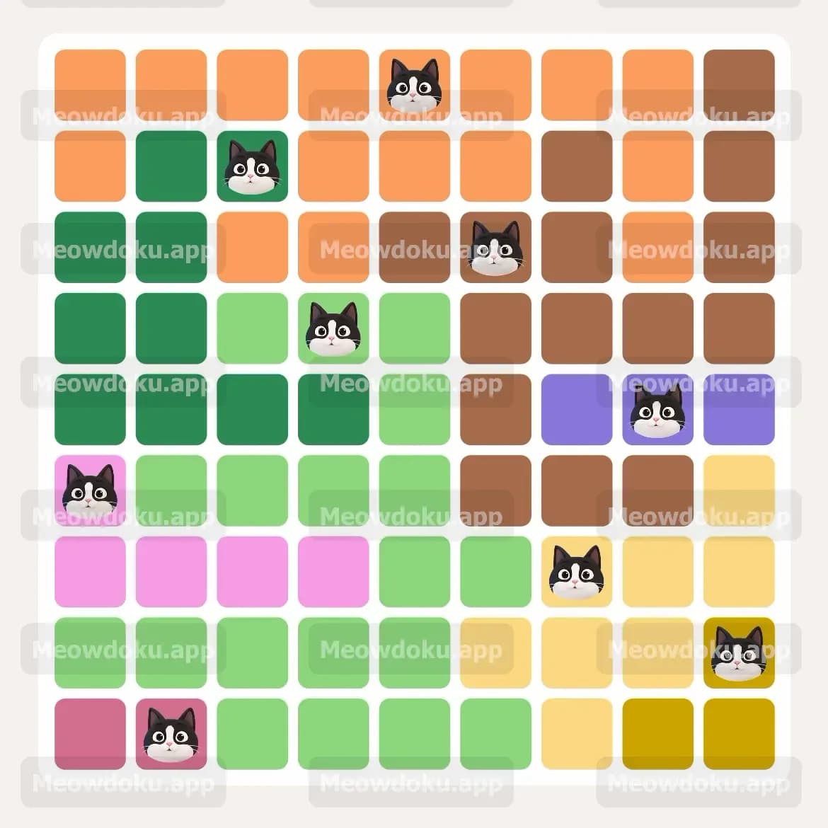 Meowdoku Level 174 Answer, Cheat & Solution
