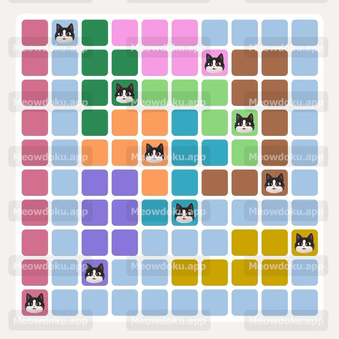 Meowdoku Level 218 Answer, Cheat & Solution