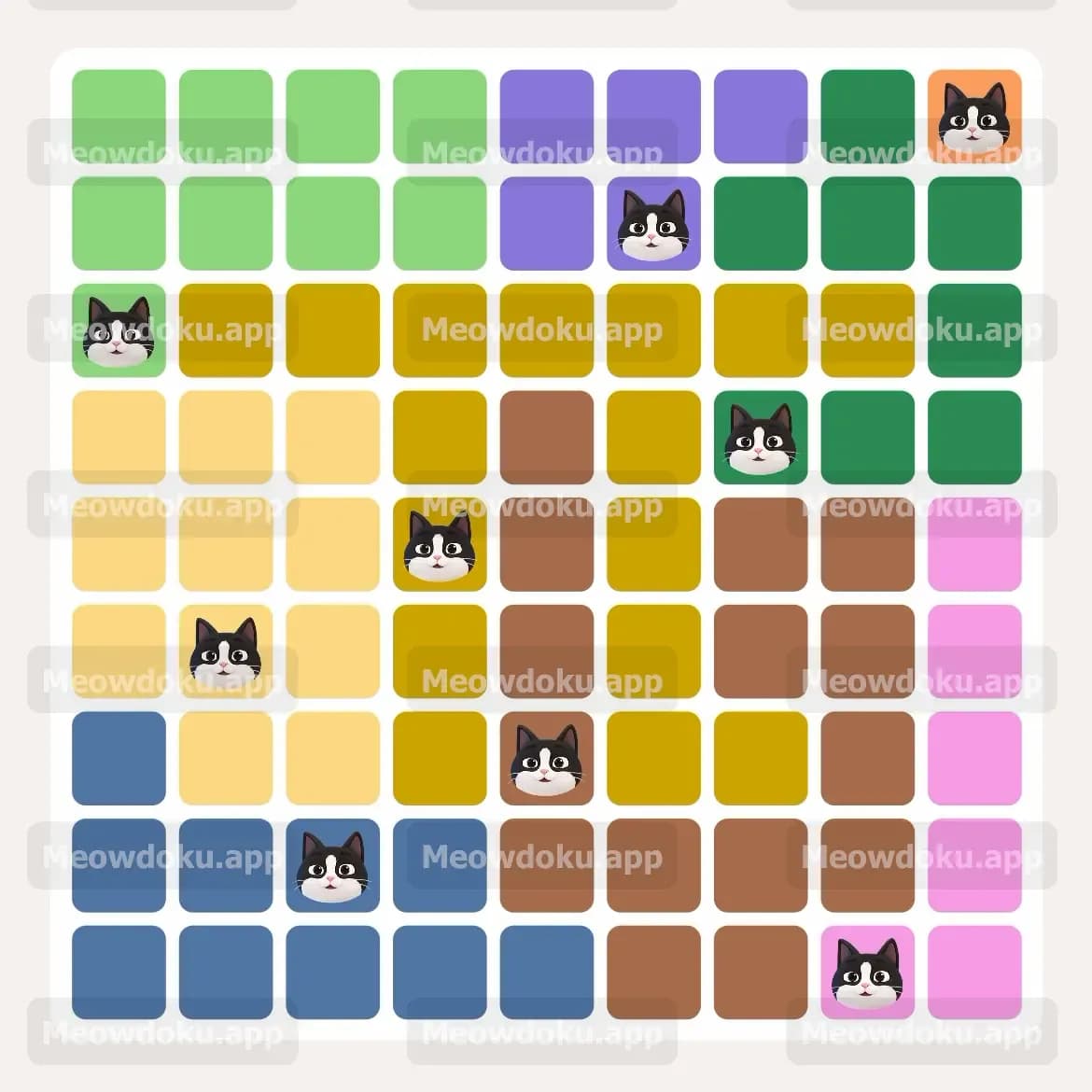 Meowdoku Level 75 Answer, Cheat & Solution