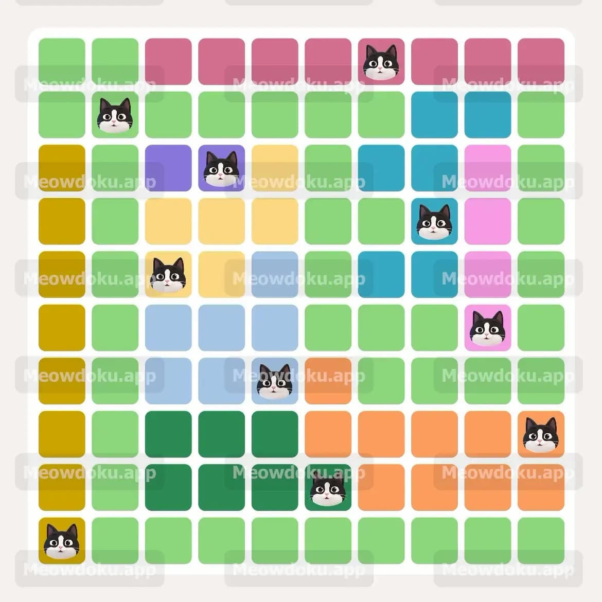 Meowdoku Level 135 Screenshot